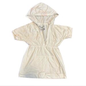 Cream Hooded Top With Pockets